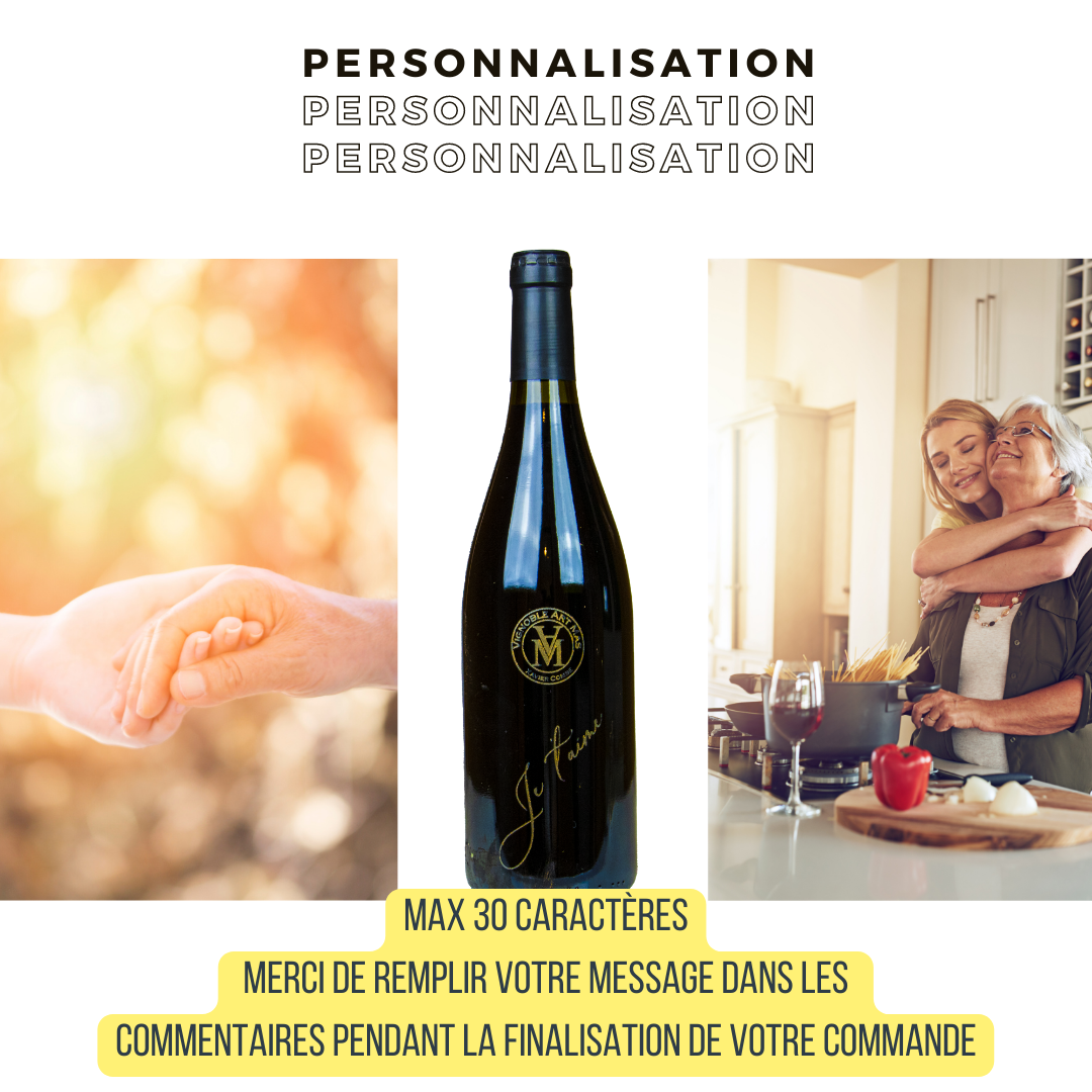 Coffret vin et bouteilles de vins personnalisées